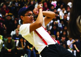 Friday Rally dancer Chris Jeong-Marin. Photo by Bruce Tran